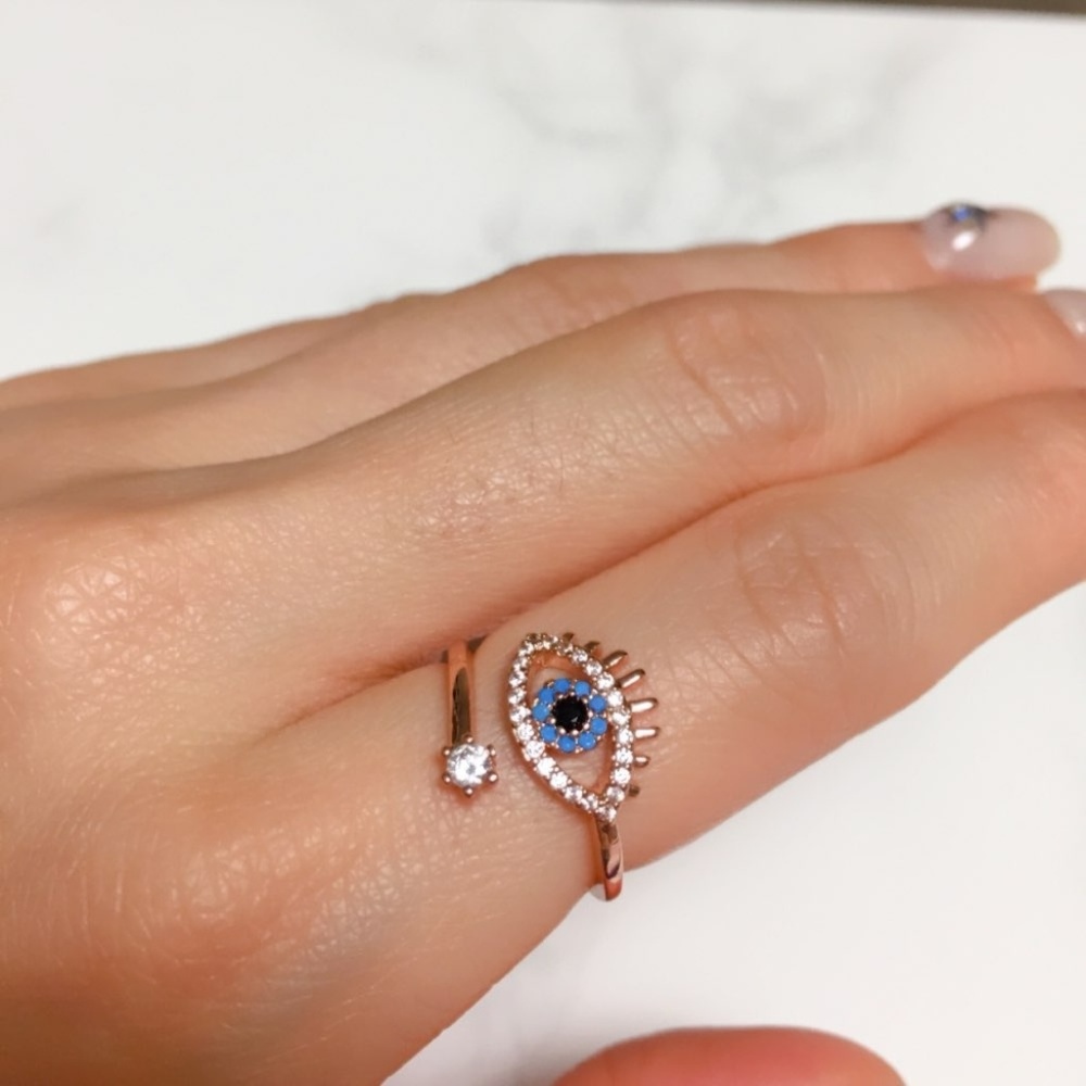 Gorgeous Evil Eye CZ Ring, NEW - Picture 3 of 6